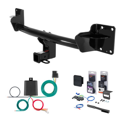 2007 - 2018 BMW X5 Curt 2" Class 3 Trailer Tow Hitch + 5-Flat Wiring Kit Tow Boat/Utility Trailer with Surge Brakes 13077