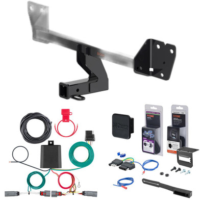 20 - 24 Buick Encore GX Excluding hands free liftgate & Without LED taillights Curt 2" Class 3 Trailer Tow Hitch + 5-Flat Wiring Kit Tow Boat/Utility Trailer with Surge Brakes 13584