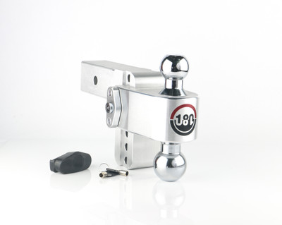 Weigh Safe 180 Hitch - Drop Hitch w/Chrome Combo Ball - 4" Drop for 2.5" Shank CTB4-2.5