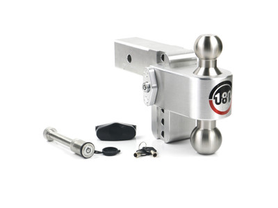 Weigh Safe 180 Hitch - Drop Hitch w/SS Combo Ball -  4" Drop for 2.5" Shank w/Hitch Pin LTB4-2.5-KA
