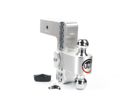 Weigh Safe 180 Hitch - Drop Hitch w/Chrome Combo Ball - 8" Drop for 3" Shank CTB8-3