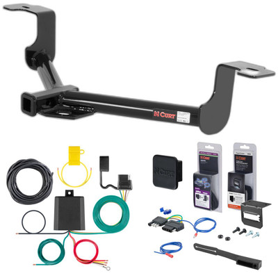 08 - 10 Honda Accord Coupe Curt 1-1/4" Class 1 Trailer Tow Hitch + 5-Flat Wiring Kit Tow Boat/Utility Trailer with Surge Brakes 11496