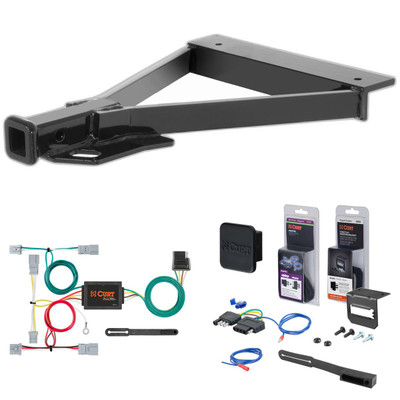 07 - 08 Honda Fit Curt 1-1/4" Class 1 Trailer Tow Hitch + 5-Flat Wiring Kit Tow Boat/Utility Trailer with Surge Brakes 11058