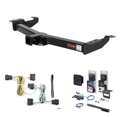 2004 - 2014 Ford E-150 Curt 2" Class 4 Trailer Tow Hitch + 5-Flat Wiring Kit Tow Boat/Utility Trailer with Surge Brakes 14055