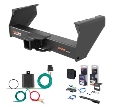 2007 GMC Sierra 3500 Classic Cab & chassis Curt 2-1/2" Class 5 Trailer Tow Hitch + 5-Flat Wiring Kit Tow Boat/Utility Trailer with Surge Brakes 15800