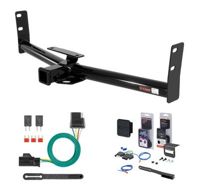 2007 - 2009 Chevrolet Equinox Curt 2" Class 3 Trailer Tow Hitch + 5-Flat Wiring Kit Tow Boat/Utility Trailer with Surge Brakes 13591