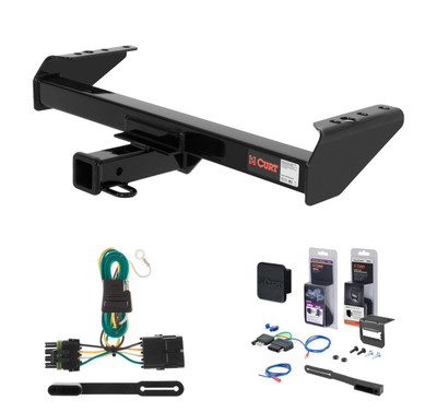 1988 - 2000 GMC C3500 Cab & chassis Curt 2" Class 3 Trailer Tow Hitch + 5-Flat Wiring Kit Tow Boat/Utility Trailer with Surge Brakes 13028