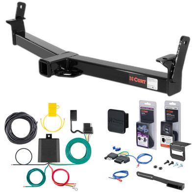 91 - 94 Mazda Navajo Curt 2" Class 3 Trailer Tow Hitch + 5-Flat Wiring Kit Tow Boat/Utility Trailer with Surge Brakes 13033