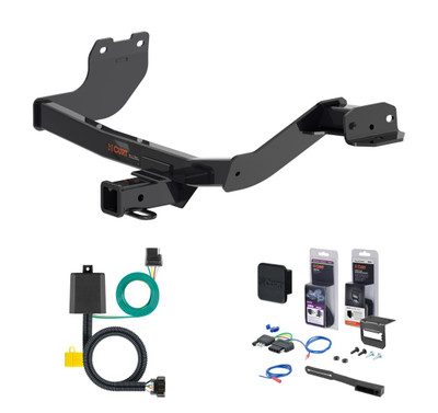2022 - 2024 Hyundai Santa Cruz Curt 2" Class 3 Trailer Tow Hitch + 5-Flat Wiring Kit Tow Boat/Utility Trailer with Surge Brakes 13486