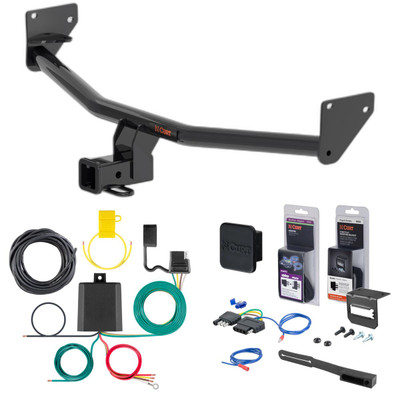 24 - 25 Hyundai Kona Electric Curt 2" Class 3 Trailer Tow Hitch + 5-Flat Wiring Kit Tow Boat/Utility Trailer with Surge Brakes 13608