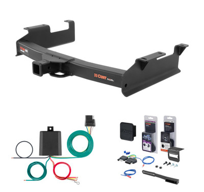 2007 GMC Sierra 3500 Classic Factory replacement hitch Curt 2" Class 5 Trailer Tow Hitch + 5-Flat Wiring Kit Tow Boat/Utility Trailer with Surge Brakes 15312