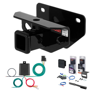 2011 - 2013 RAM 2500 6' bed, excluding factory receiver Curt 2" Class 3 Trailer Tow Hitch + 5-Flat Wiring Kit Tow Boat/Utility Trailer with Surge Brakes 13333