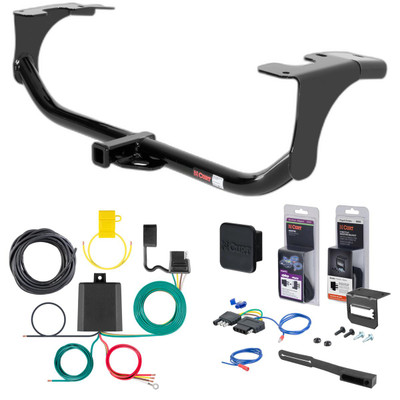 08 - 15 Smart Fortwo Excluding Brabus Curt 1-1/4" Class 1 Trailer Tow Hitch + 5-Flat Wiring Kit Tow Boat/Utility Trailer with Surge Brakes 11020