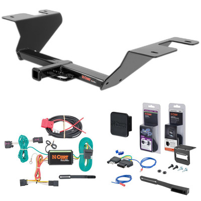 14 - 15 Chevrolet Cruze Sedan, diesel Curt 1-1/4" Class 1 Trailer Tow Hitch + 5-Flat Wiring Kit Tow Boat/Utility Trailer with Surge Brakes 11371