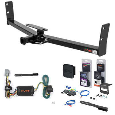 05 - 06 Chevrolet Equinox Curt 1-1/4" Class 2 Trailer Tow Hitch + 5-Flat Wiring Kit Tow Boat/Utility Trailer with Surge Brakes 12291