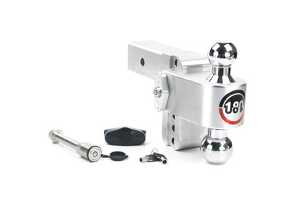Weigh Safe 180 Hitch - Drop Hitch w/Chrome Combo Ball - 4" Drop for 2.5" Shank w/Hitch Pin CTB4-2.5-KA