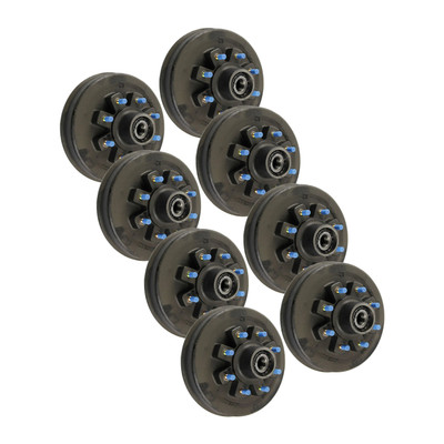 Lippert (8-Pack) 12K Threaded Trailer Idler Hub - , 8 on 6-1/2", 16-17-1/2" Wheel Size, 5/8" Studs - Heavy-Duty Trailer Component LIPKIT948CC