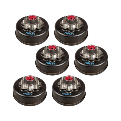 Lippert (6-Pack) 8K lbs RV Brake Drum Hub Assembly for 8,000- Axle - 8 on 6.5", 9/16" Stud - Heavy-Duty Trailer Component LIPKIT0GG0D