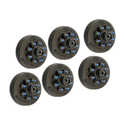Lippert (6-Pack) 16K lbs Threaded Brake Hub - 16,000- 8 on 275 mm, 17-1/2" Wheels, M22 Studs, Oil - Heavy-Duty Trailer Component LIPKIT6HJC2