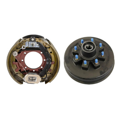 Lippert 12.25" x 5" 12,000 lb Trailer Brake Kit  1 Brake Drum Hub (8 on 6.5", 5/8" Stud) with 1 Left Electric Brake Assembly LIPKIT6HB01