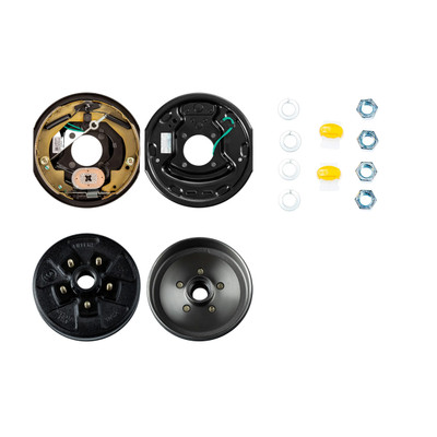 Lippert 10" 3,500 lb RV Brake Kit  1 Brake Drum Hub (5 on 4.5", 1/2" Stud with Bearing Cone) with 1 Right Forward Self-Adjusting Brake (10" x 2.25") LIPKITI29BG