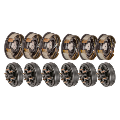 Lippert 10" Trailer Brake Kit  6 Hubs 6 on 5.5", 1/2" Stud, Plus 3 Left & 3 Right Forward Self-Adjusting Brakes for 4,400 lbs Axles LIPKIT5HAG4