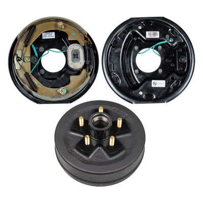 Lippert 3,500 lb Brake Kit  1 Electric Trailer Brake Assembly Left Side (10" x 2.25") with 1 Trailer Brake Hub Assembly (10", 5 on 4-1/2", 1/2" Stud) LIPKITBI6CC