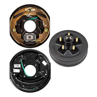 Lippert 3,500-lb 10" Forward Self-Adjusting RV Brake (Left Side) & 1 Lippert 10" Trailer Brake Hub Assembly - 5 on 4.5", 1/2" Stud LIPKITG22GJ