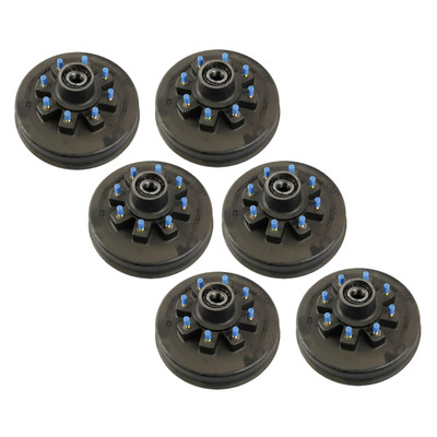 Lippert (6-Pack) 8K lbs Brake Drum Hub Assembly for 8,000- Hybrid Axle - 8 on 6.5", 5/8" Stud - Heavy-Duty Trailer Component LIPKITEG5H6