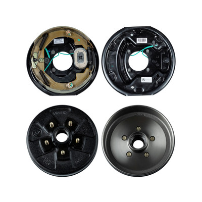 Lippert 10" 3,500 lb Electric Trailer Brake Kit  1 Brake Drum Hub (5 on 4.5", 1/2" Stud with Bearing Cone) & 1 Left Electric Brake (10" x 2.25") LIPKIT1AHA6