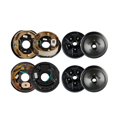 Lippert 3,500 lb RV Electric Brake Kit  1 Left & 1 Right Electric Brake Assembly (10" x 2.25") with 2 Brake Drum Hubs (10", 5 on 4.5", 1/2" Stud) LIPKIT865H7