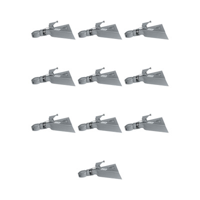 BULLDOG (10-Pack) Collar-Lok A-Frame Coupler, 2-5/16 Inch Diameter, High Profile Latch, 12,500 lbs. Capacity, Gray