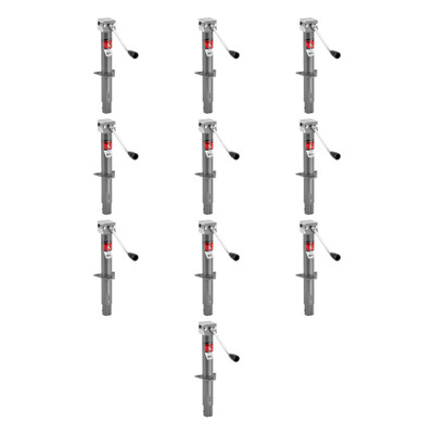 BULLDOG (10-Pack) Round Trailer Jack, A-Frame, 2,000 lbs. Lift Capacity, Sidewind, Bolt-On, 13 Inch Travel