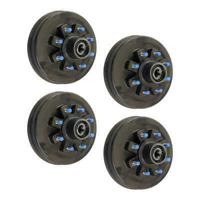 Lippert (4-Pack)  12" Threaded Hybrid Trailer Brake Hub - 8K, 8 on 6-1/2", 5/8" Studs - Heavy-Duty Trailer Components
