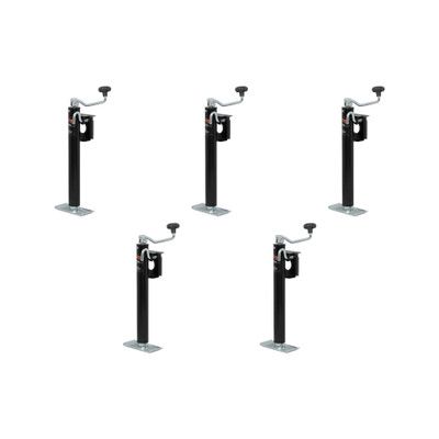 CURT (5-Pack) Bracket-Mount Swivel Jack with Top Handle (2,000 lbs, 15" Travel)