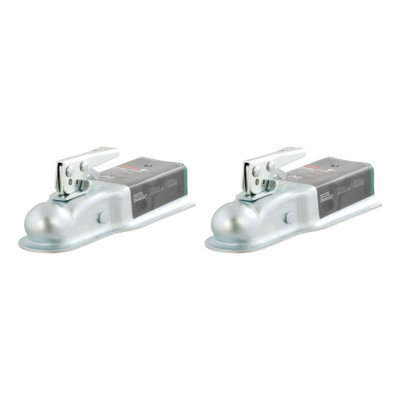 CURT (2-Pack) 2" Straight-Tongue Coupler with Posi-Lock (3" Channel, 3,500 lbs, Zinc)