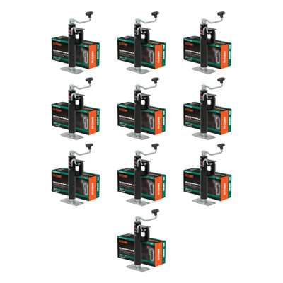 CURT (10-Pack) Bracket-Mount Swivel Jack with Top Handle (2,000 lbs, 10" Travel, Packaged)
