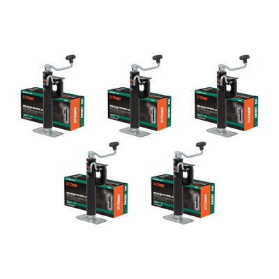 CURT (5-Pack) Bracket-Mount Swivel Jack with Top Handle (2,000 lbs, 10" Travel, Packaged)