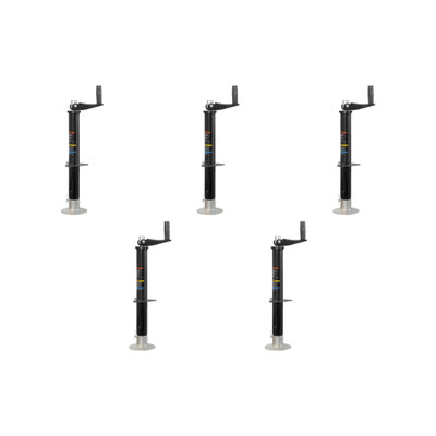 CURT (5-Pack) Lippert Quick Drop Drill-Operated Tongue Jack, 2,000 lbs, 14" Travel