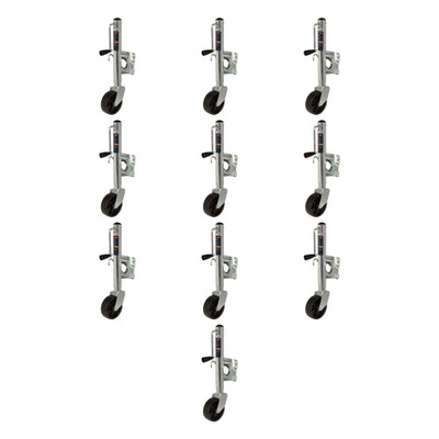 CURT (10-Pack) Marine Trailer Jack with 6" Wheel (1,000 lbs, 10" Travel)