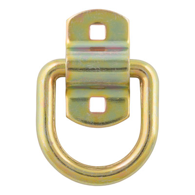 CURT 3" x 3" Surface-Mounted Tie-Down D-Ring (3,600 lbs, Yellow Zinc) Tow Ring