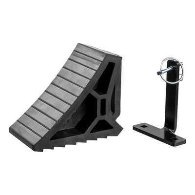 CURT 22803 HD Wheel Chock with Mounting Bracket