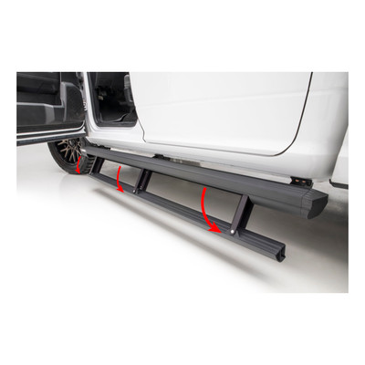 ARIES ActionTrac 83.6" Powered Running Boards, Select Silverado, Sierra, Crew Cab Step Nerf Bar Kit