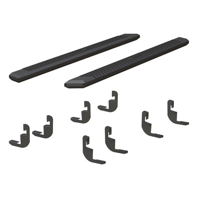 ARIES AdvantEDGE 5-1/2" x 91" Black Aluminum Side Bars, Select Silverado, Sierra Crew Step Nerf Bar Kit