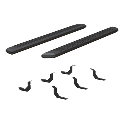 ARIES AdvantEDGE 5-1/2" x 85" Black Aluminum Side Bars, Select Toyota Tundra Step Nerf Bar Kit