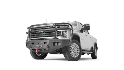 Warn 107005 Ascent HD Winch Bumper Chevy 2500/3500 Black Steel