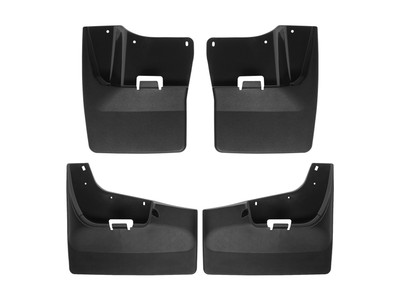 WeatherTech MudFlap No-Drill DigitalFit MudFlap Kit; Black; Dually 110120-120122