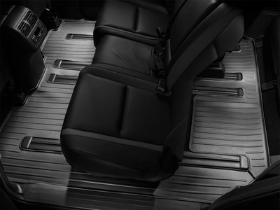 WeatherTech FloorLinerTM DigitalFit; Black; Rear And Third Row 441532