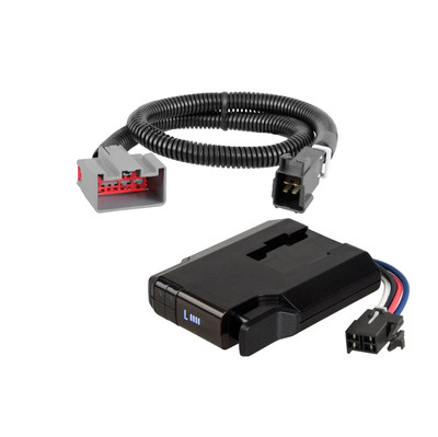 2017-2026 Ford F-550 Super Duty CURT Venturer NEXT Time-Delay Trailer Brake Controller Plug & Play Bundle - Low Profile, Adjustable, 1-3 Axles 51116