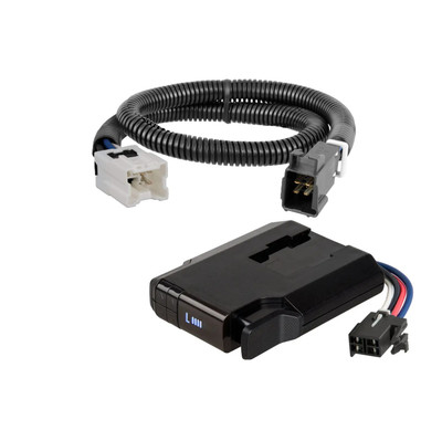 2005-2015, 2017-2025 Nissan Armada CURT Venturer NEXT Time-Delay Trailer Brake Controller Plug & Play Bundle - Low Profile, Adjustable, 1-3 Axles 51116